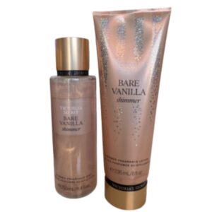 Kit Body Splah + Creme Hidratante Bare Vanilla Shimmer Victoria’s Secret 236ml+250ml